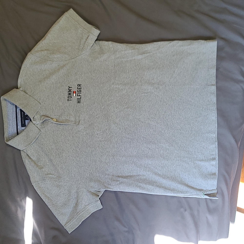 Tommy Hilfiger gray polo shirt